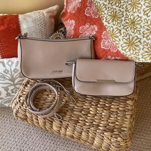 Nine West 2 for 1 Light Beige Shoulder / Crossbody Bag Duo
